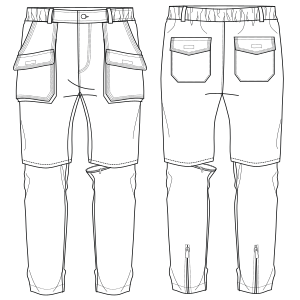 Moldes de confeccion para HOMBRES Pantalones Pantalon 7114